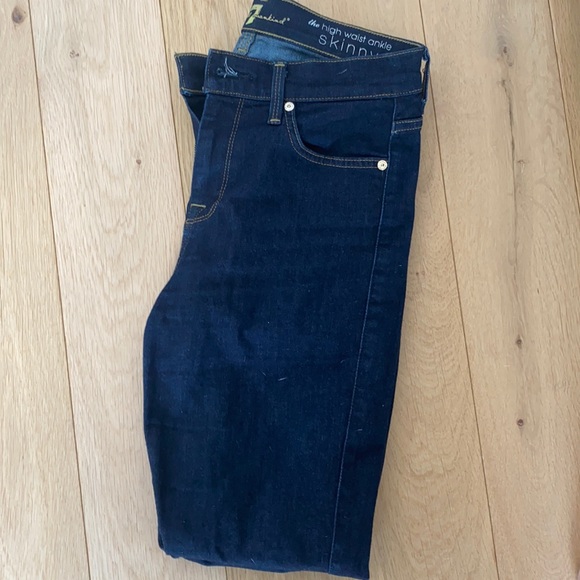 7 Seven for all mankind high waist ankle skinny - Picture 1 of 3